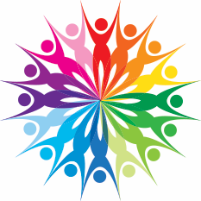 Diverse WA logo (rainbow coloured people in a circle)